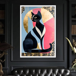 Feline Reverie Golden Dawn - NicheCanvas