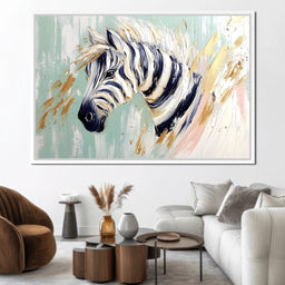 Zebra Brushstrokes - NicheCanvas