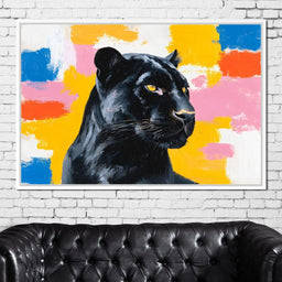 Golden Eyed Black Panther - NicheCanvas