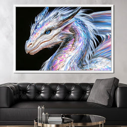 Radiant Scales of the Glacial Guardian - NicheCanvas
