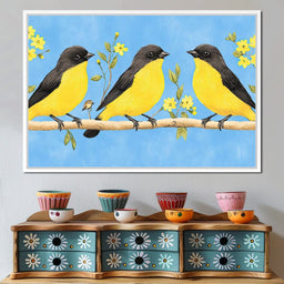 Golden Songbirds Gathering - NicheCanvas