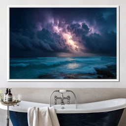 Tempest Sky Over Ocean Waves - NicheCanvas