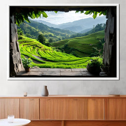 Terraced Valley Morning Glow - NicheCanvas