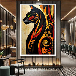 Feline Symphony Shadows - NicheCanvas