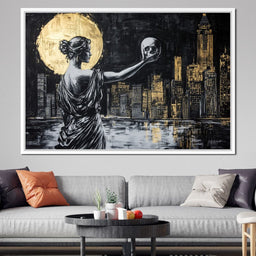 Golden Reflection Over the City - Wildrose Creations - NicheCanvas