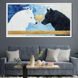 Golden Heart Wolves - NicheCanvas