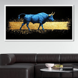 Golden Passage Blue Bull - NicheCanvas