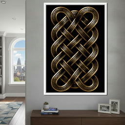 Ancient Norse Gold Metal Interlace - NicheCanvas