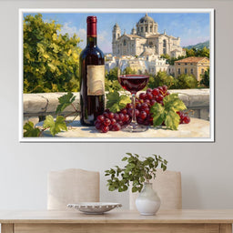 Vintage Wine Harvest Near Cathedral - NicheCanvas