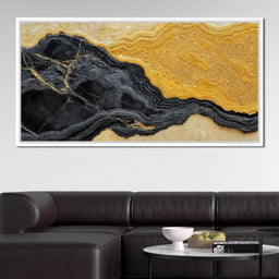Black Marble Gold Drift - TooplesArt - NicheCanvas
