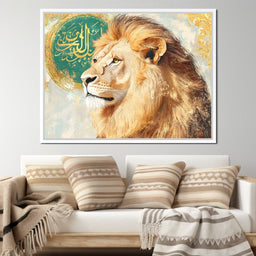 Golden Majestic Lion - NicheCanvas