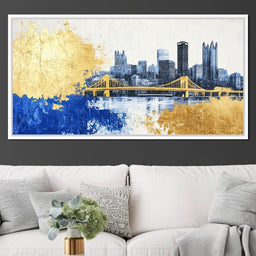 Golden Bridge Skyline - NicheCanvas