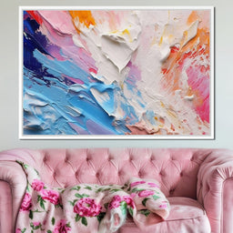 Radiant Impasto Color Surge - NicheCanvas