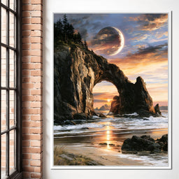 Celestial Arch Over The Golden Tide - NicheCanvas