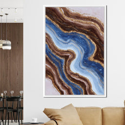 Golden River Geode Swirl - NicheCanvas