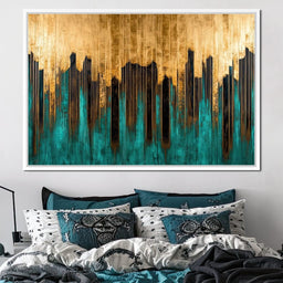 Golden Reflections Vertical Harmony - NicheCanvas