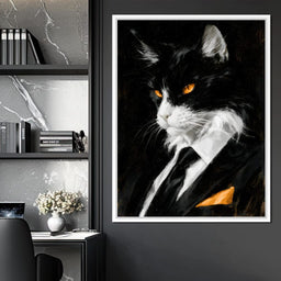 The Calculated Intent of the Feline Mogul - NicheCanvas