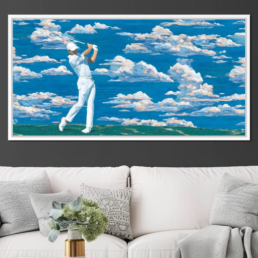 Swinging Through Dream Clouds Canvas Print