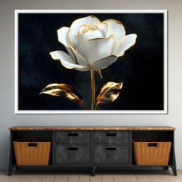 Golden Petals Elegance - NicheCanvas