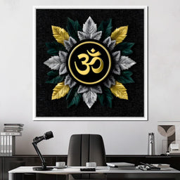 Golden Leaf Mandala Aura - NicheCanvas