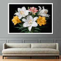 Midnight Lily Bouquet Bloom - NicheCanvas