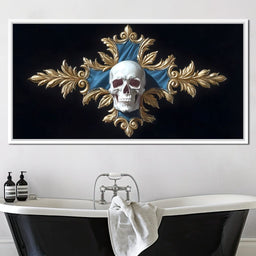 Gilded Skull Baroque Emblem - NicheCanvas
