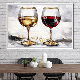 Red & White Wine - NicheCanvas