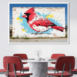 Street Art - Cardinal Mural - NicheCanvas