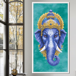 Royal Indigo Elephant Majesty - NicheCanvas