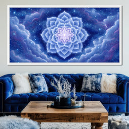 Celestial Lotus Nebula Dance - NicheCanvas