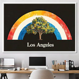 Los Angeles Rainbow Grove of Dreams - NicheCanvas