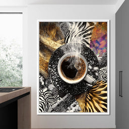 Cosmic Coffee Safari Dream - NicheCanvas