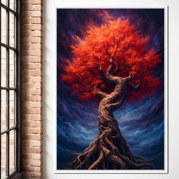 Fiery Crown of the Ancient Tree - NicheCanvas