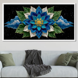 Celestial Petals Lotus Burst - NicheCanvas
