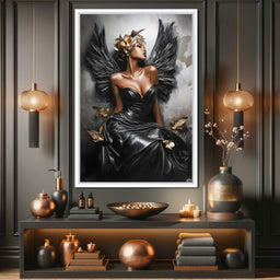 Golden Wings of Elegance - NicheCanvas