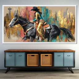 Galloping Western Gold Spirit - NicheCanvas