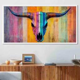 Radiant Longhorn Vibrance - NicheCanvas