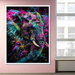 Vibrant Spirit of the Elephant - NicheCanvas