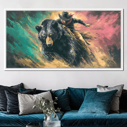 Wild Frontier Bearback Rider Fury - NicheCanvas