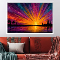 Vibrant Celestial Horizon - NicheCanvas