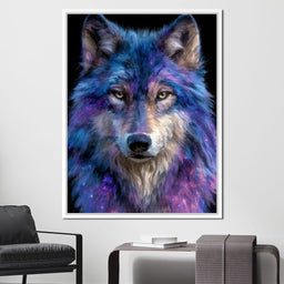 Galactic Wolf Night Watcher - NicheCanvas