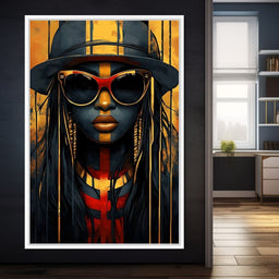 Golden Abstract Radiance - NicheCanvas