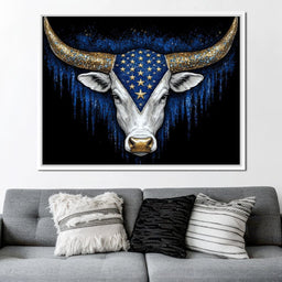 Galactic Constellation Bull - NicheCanvas