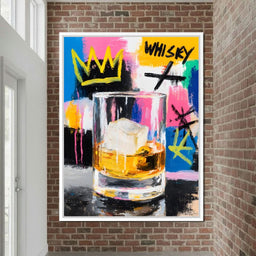 Whiskey Crown Pop Graffiti Scene - NicheCanvas