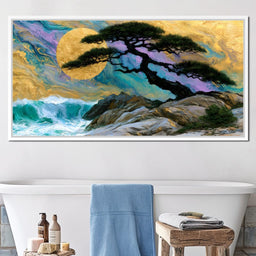 Gilded Solstice Above The Rushing Tide - NicheCanvas