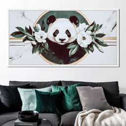 Panda Reverie Floral Embrace - NicheCanvas