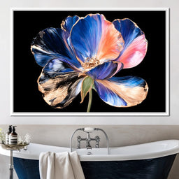 Gilded Petals Dancing Through Midnight - NicheCanvas