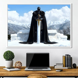 Icebound Peaks Excalibur Warrior - NicheCanvas