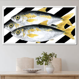 Triple Gilded Mackerel Parade - NicheCanvas