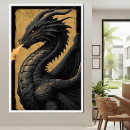 Golden Firebreath Dragon King - NicheCanvas